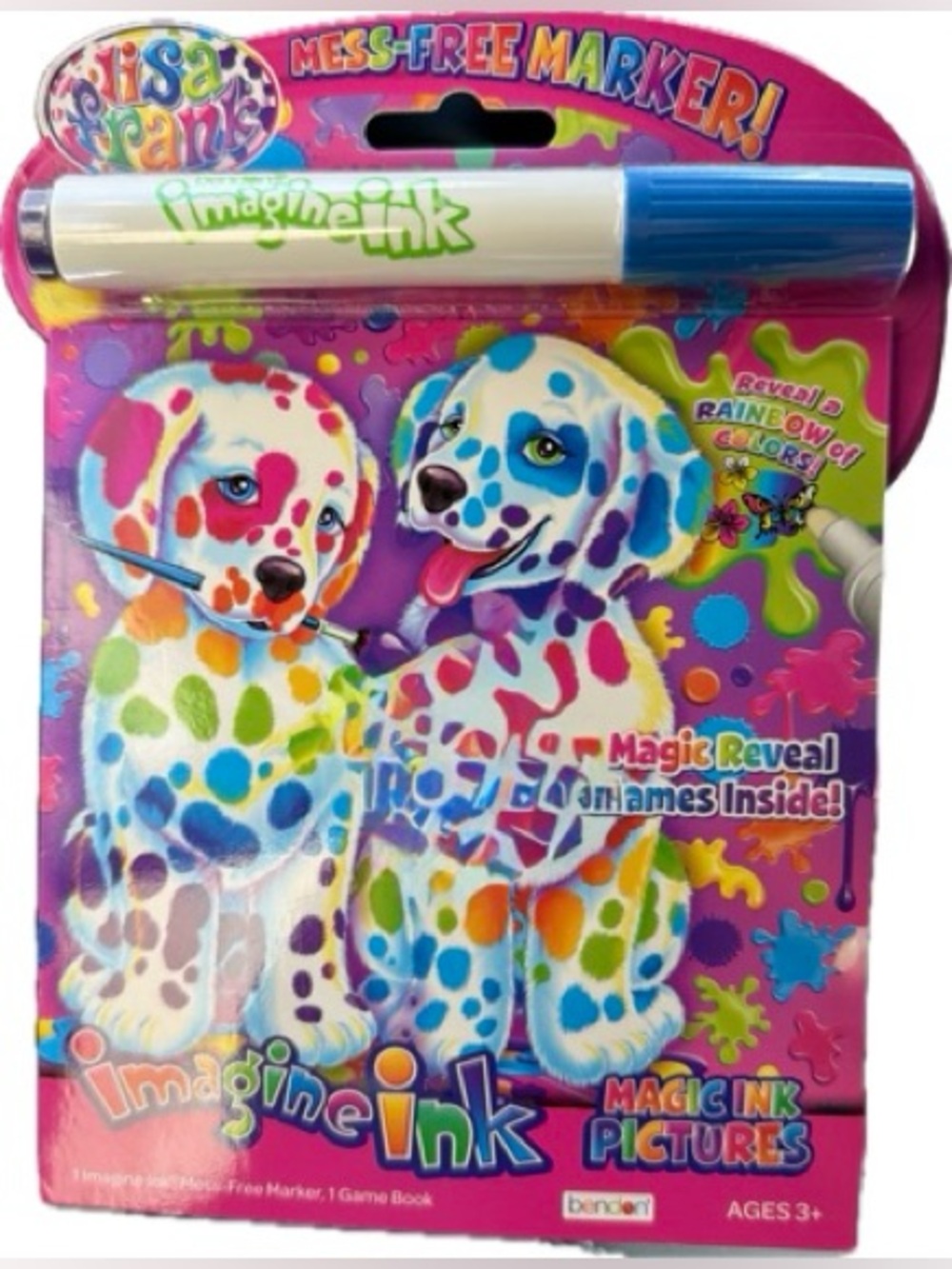 🦄 Lisa Frank Dalmatians Puppies Imagine Ink Color Mess Free magic Rainbow NIP